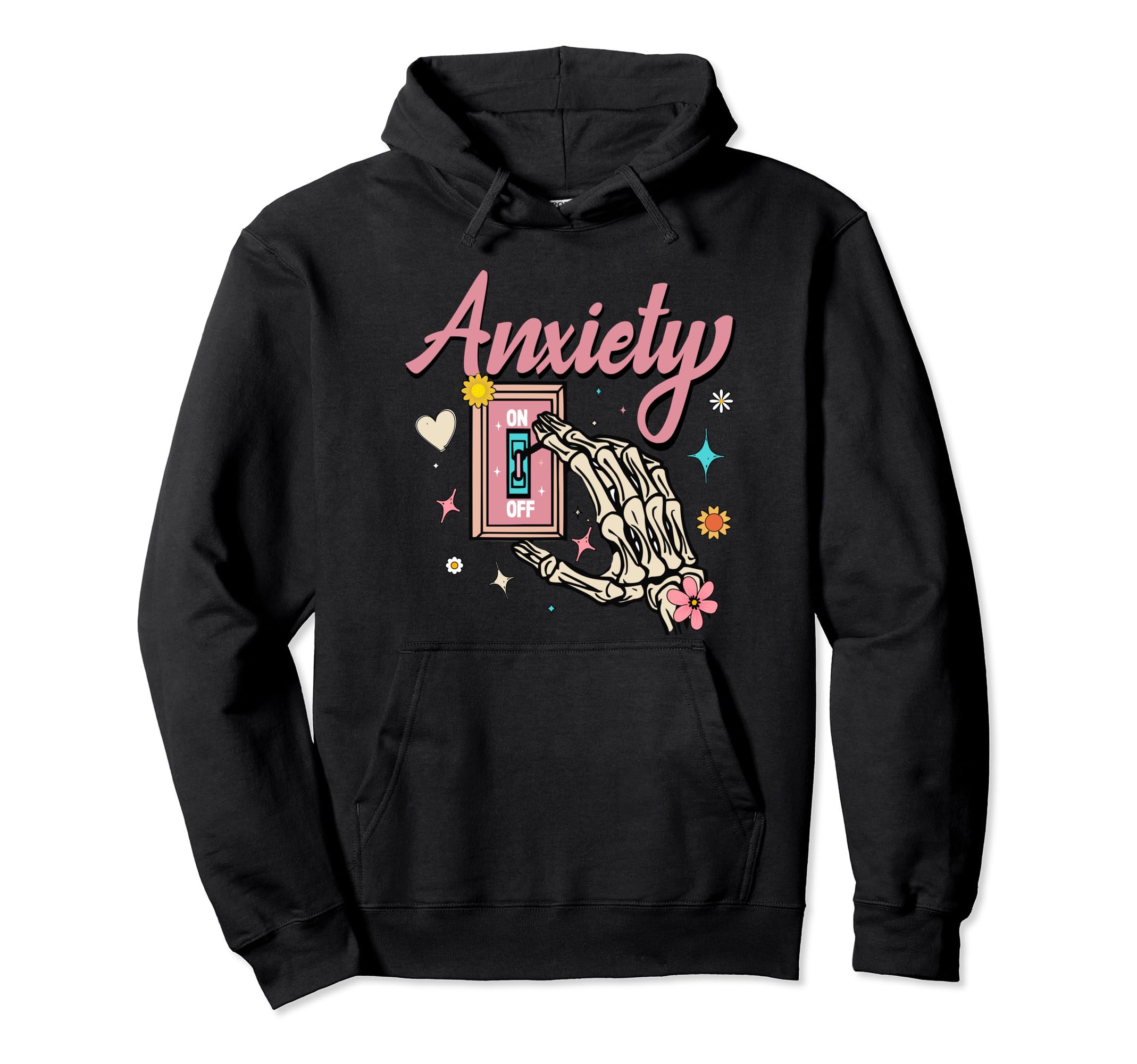 Anxiety Funny Switch Off Mental Health Hoodie - Unique Graphic Men Women - T-Shirt, Sweatshirt, Hoodie