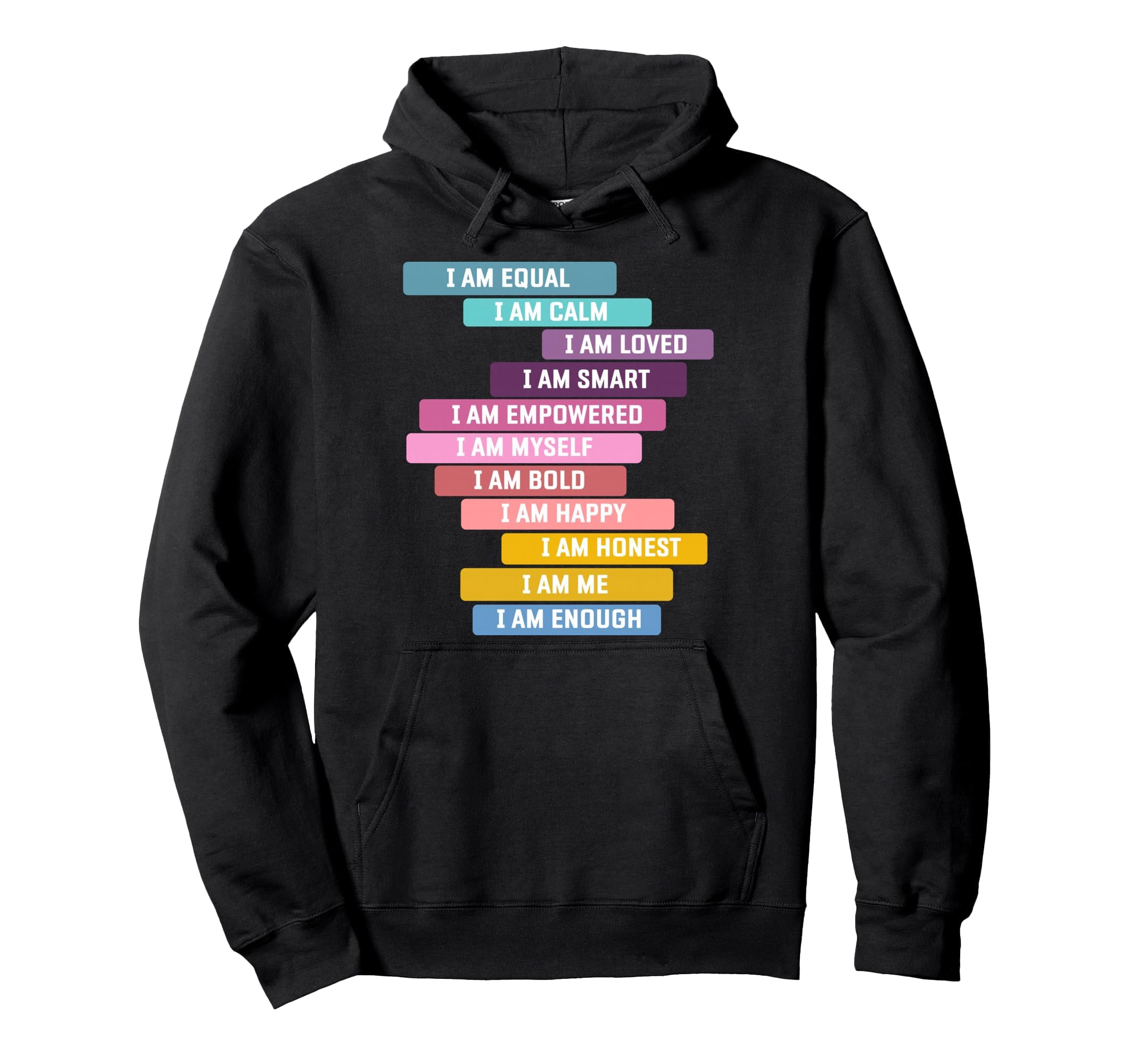 Positive Affirmations Growth Mindset Hoodie - Minimalist Print Men Women - T-Shirt, Sweatshirt, Hoodie