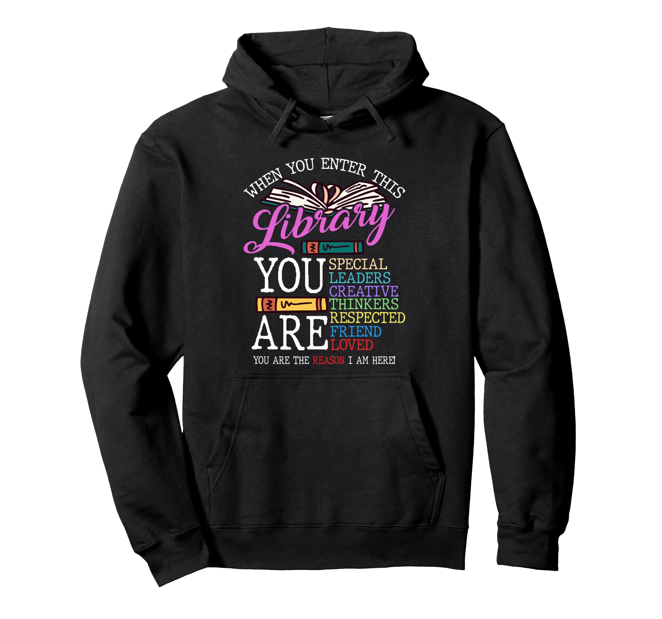 When You Enter This Library Book Hoodie - Novelty Apparel for Adults - T-Shirt, Sweatshirt, Hoodie