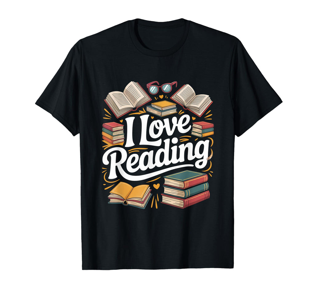 I Love Reading Book Lover Enthusiast T-Shirt - Aesthetic Graphic Men Women - T-Shirt, Sweatshirt, Hoodie