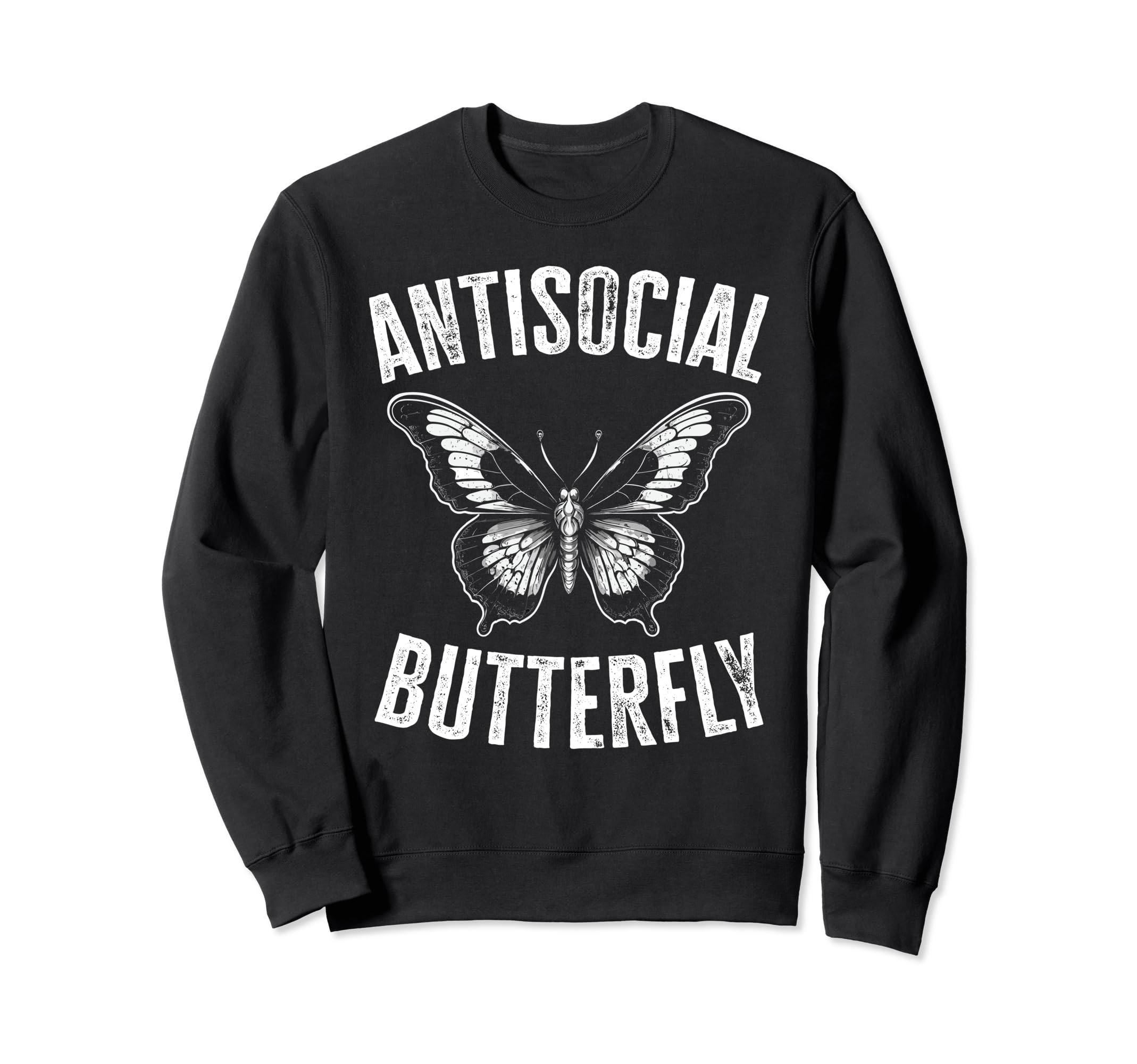 Antisocial Butterfly Introverts Sweatshirt - Graphic Print Men Women - T-Shirt, Sweatshirt, Hoodie