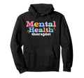 Mental Health Therapist Boho Groovy Hoodie - Custom Art Print for Adults - T-Shirt, Sweatshirt, Hoodie
