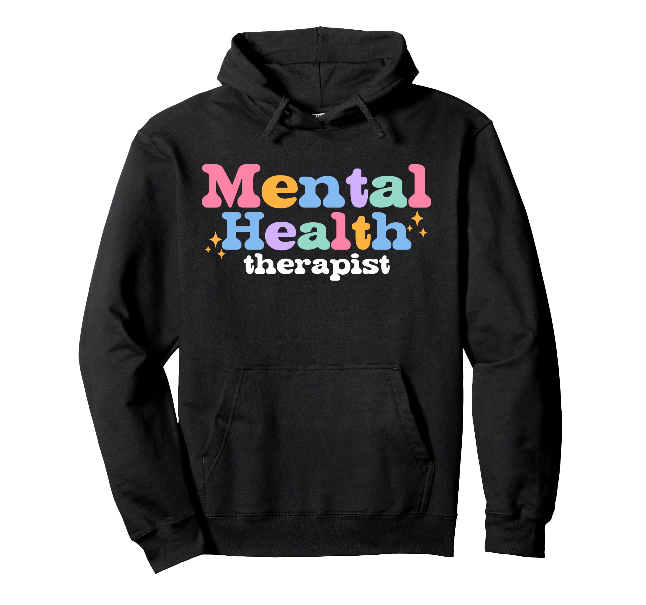 Mental Health Therapist Boho Groovy Hoodie - Custom Art Print for Adults - T-Shirt, Sweatshirt, Hoodie