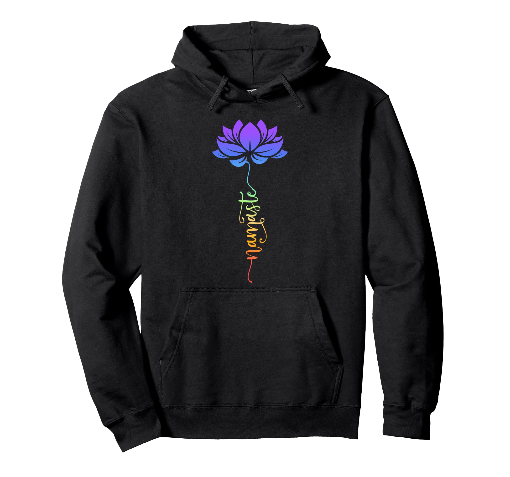 Namaste Lotus Flower Meditation Yoga Hoodie - Minimalist Print for Adults - T-Shirt, Sweatshirt, Hoodie