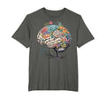 Floral Anatomical Brain Tree Mental T-Shirt - Trendy Graphic for Adults - T-Shirt, Sweatshirt, Hoodie