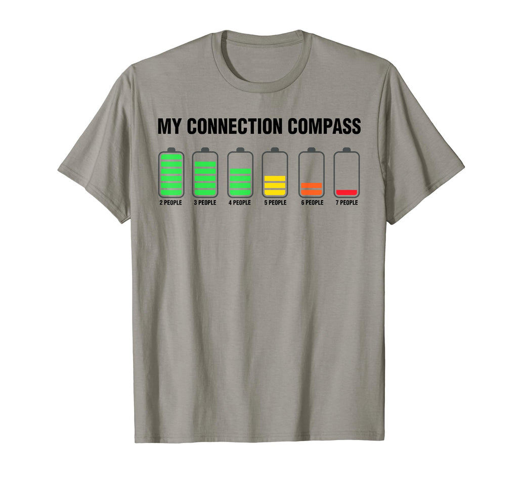 Introvert Funny Low Battery My Connection T-Shirt - Novelty Apparel Unisex - T-Shirt, Sweatshirt, Hoodie