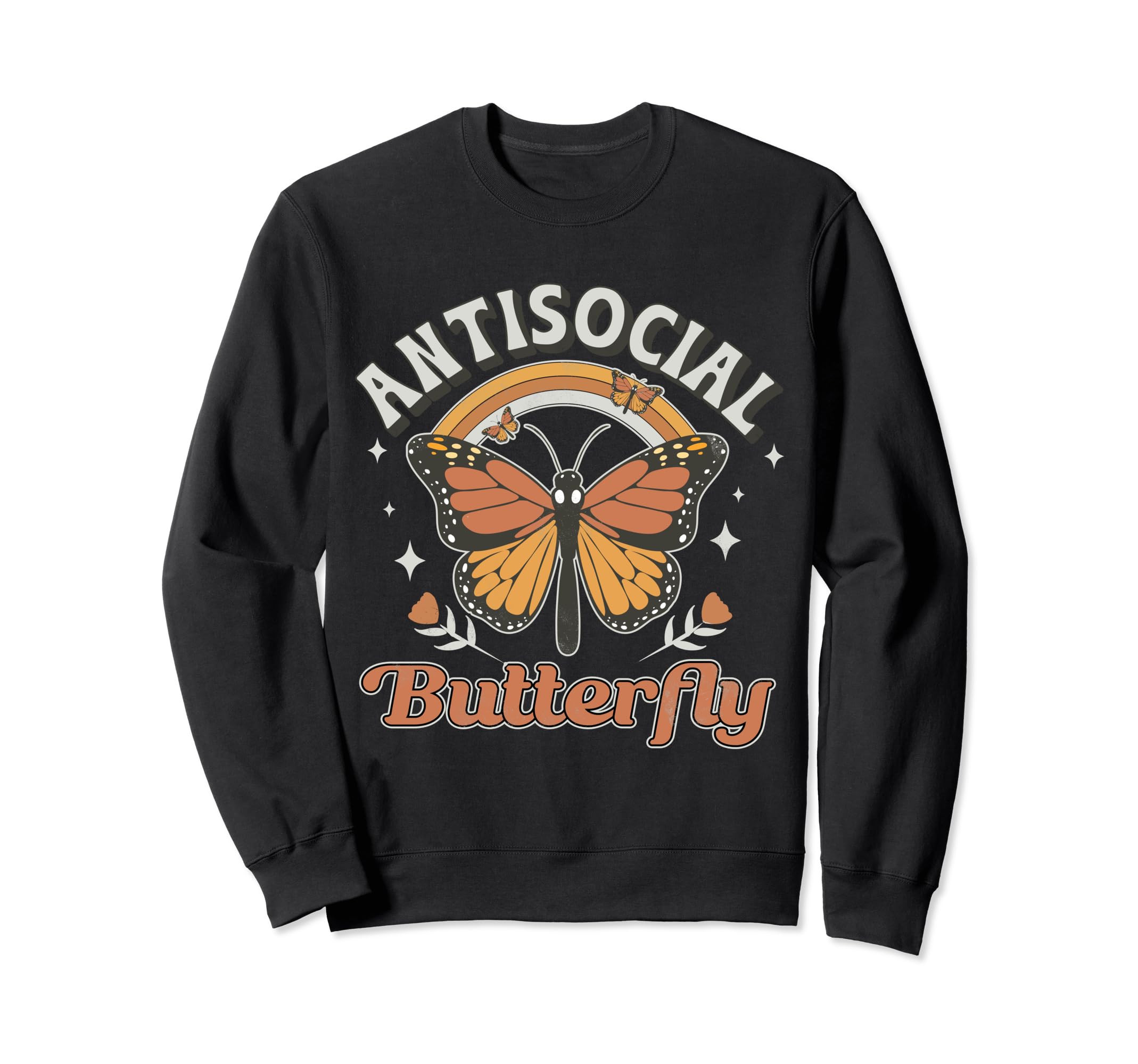 Antisocial Butterfly Funny Introvert Sweatshirt - Minimalist Print Unisex - T-Shirt, Sweatshirt, Hoodie