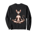 Meditation Sphynx Hairless Cat Sweatshirt - Streetwear Style Men Women - T-Shirt, Sweatshirt, Hoodie