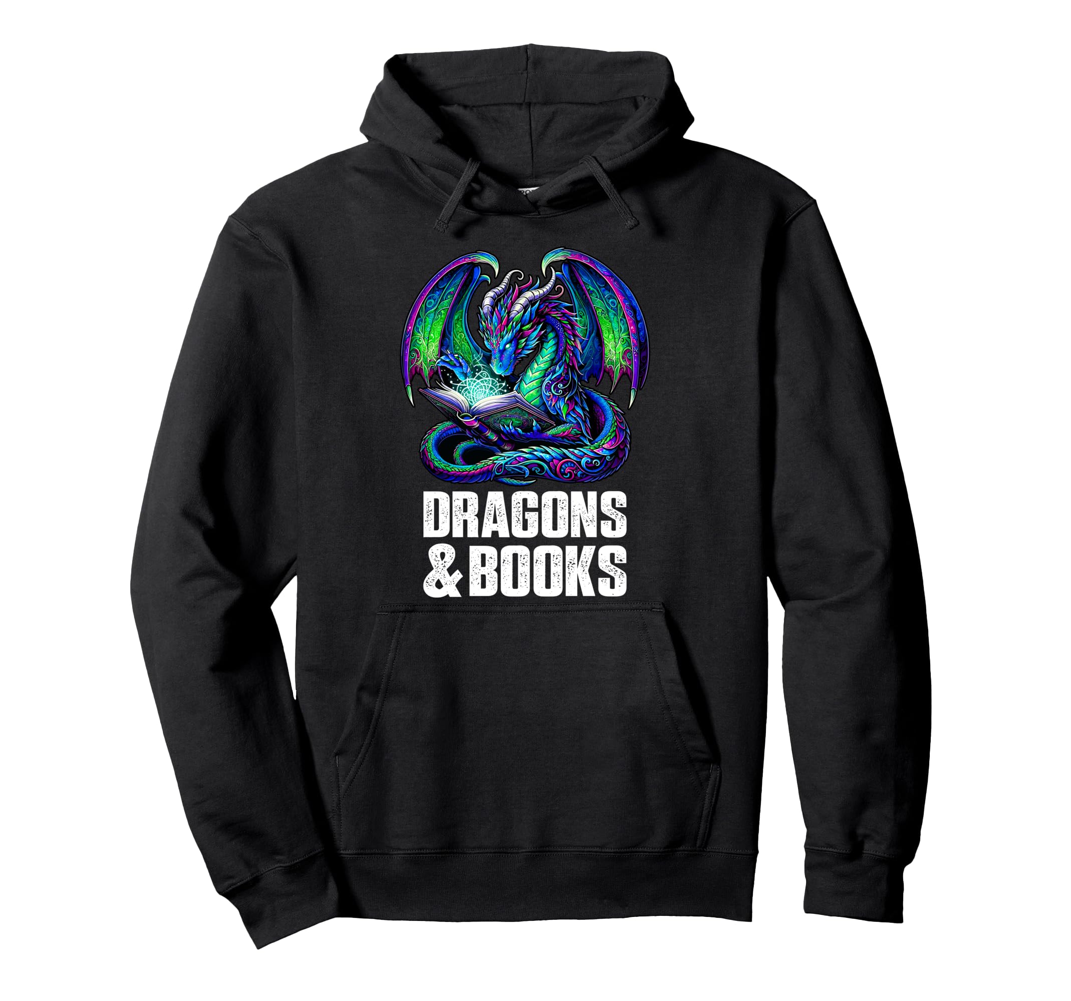 Book Dragons And Books Reading Lover Hoodie - Unique Graphic for Adults - T-Shirt, Sweatshirt, Hoodie