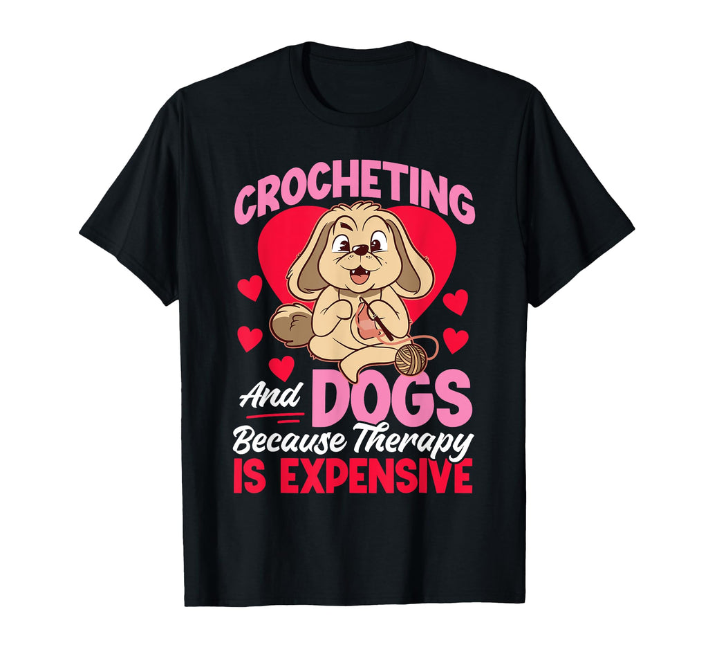 Crocheting Dog Crocheting And Dogs T-Shirt - Novelty Apparel for Adults - T-Shirt, Sweatshirt, Hoodie