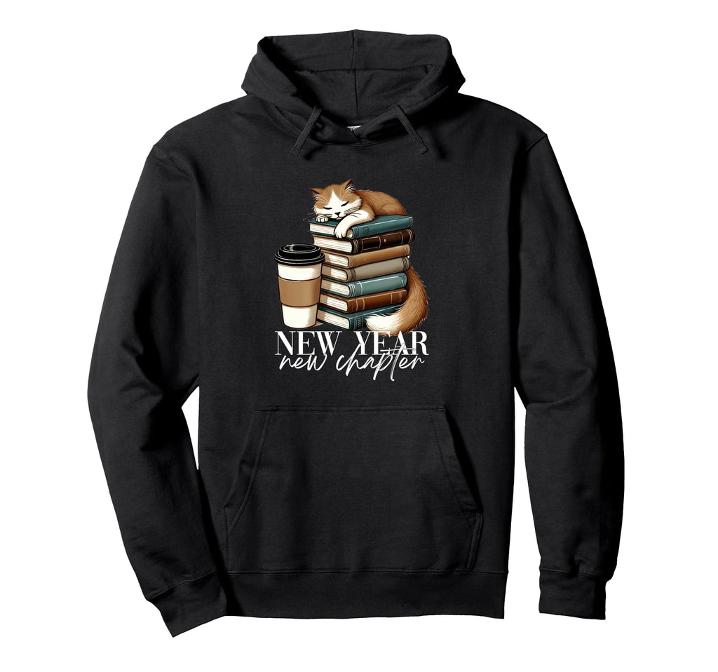 New Year 2025 Book Worm Book Lover New Hoodie - Trendy Graphic for Adults - T-Shirt, Sweatshirt, Hoodie