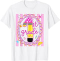 Striped Preppy 1st Grade Back to School Students Kids Girls T-Shirt Unisex T-shirt, Sweatshirt, Hoodie, Long Sleeve Tee - T-Shirt, Sweatshirt, Hoodie