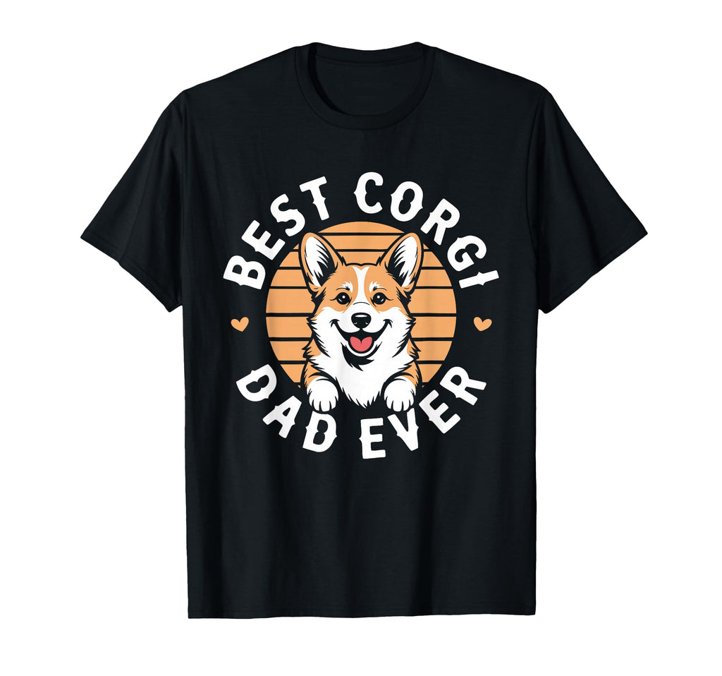 Best Corgi Dad Ever Daddy Dog Lover T-Shirt - Minimalist Print for Adults - T-Shirt, Sweatshirt, Hoodie