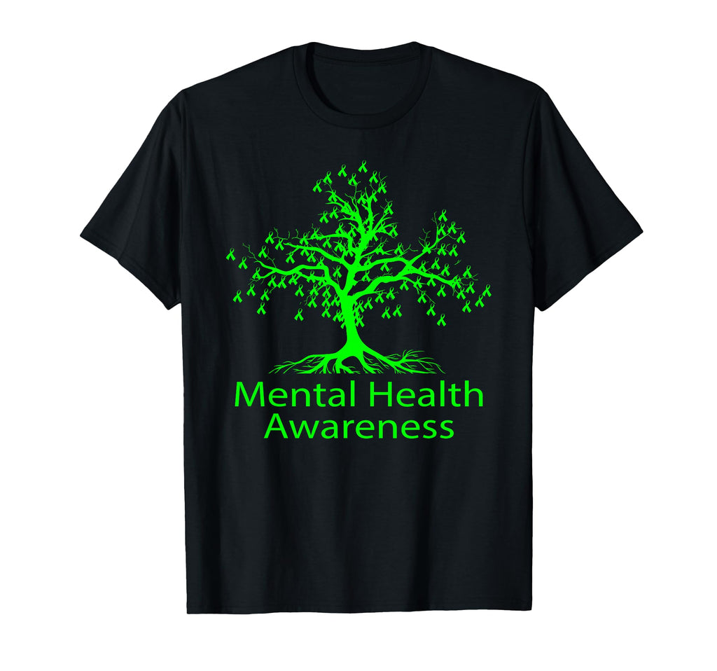 Mental Health Awareness Green Tree T-Shirt - Graphic Print Men Women - T-Shirt, Sweatshirt, Hoodie
