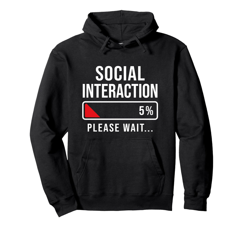 Social Battery Low Funny Introvert Hoodie - Novelty Apparel for Adults - T-Shirt, Sweatshirt, Hoodie