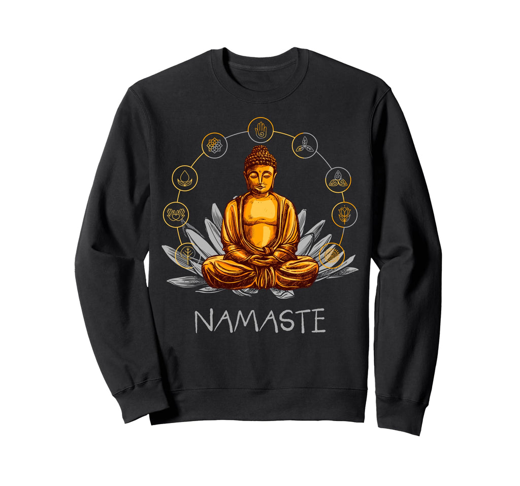 Buddha Yoga Lotus Pose Chakras Sweatshirt - Unique Graphic for Adults - T-Shirt, Sweatshirt, Hoodie