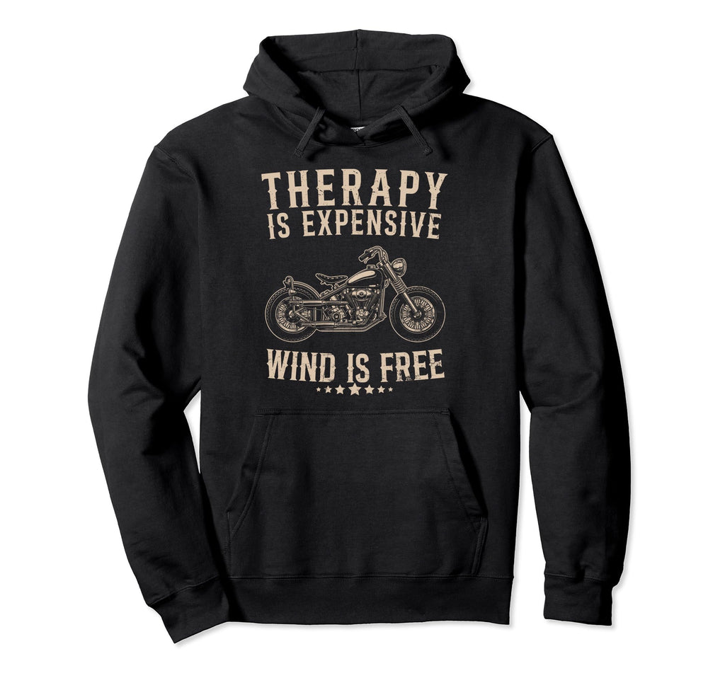 Funny Motorcycle Biker Therapy Is Hoodie - Custom Art Print for Adults - T-Shirt, Sweatshirt, Hoodie