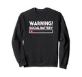 Warning Introverting Social Sweatshirt - Minimalist Print Men Women - T-Shirt, Sweatshirt, Hoodie