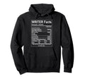 Writer Facts Storyteller Nutrition Hoodie - Streetwear Style Unisex - T-Shirt, Sweatshirt, Hoodie