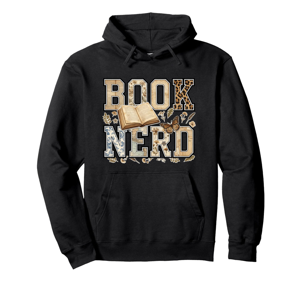 Book Nerd Floral Booktrovert Reading Hoodie - Custom Art Print Men Women - T-Shirt, Sweatshirt, Hoodie