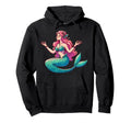 Meditation Mermaid Yoga Pose Relaxing Hoodie - Unique Graphic for Adults - T-Shirt, Sweatshirt, Hoodie