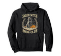 Salem Witch Book Club Spooky Black Cat Hoodie - Custom Art Print Men Women - T-Shirt, Sweatshirt, Hoodie