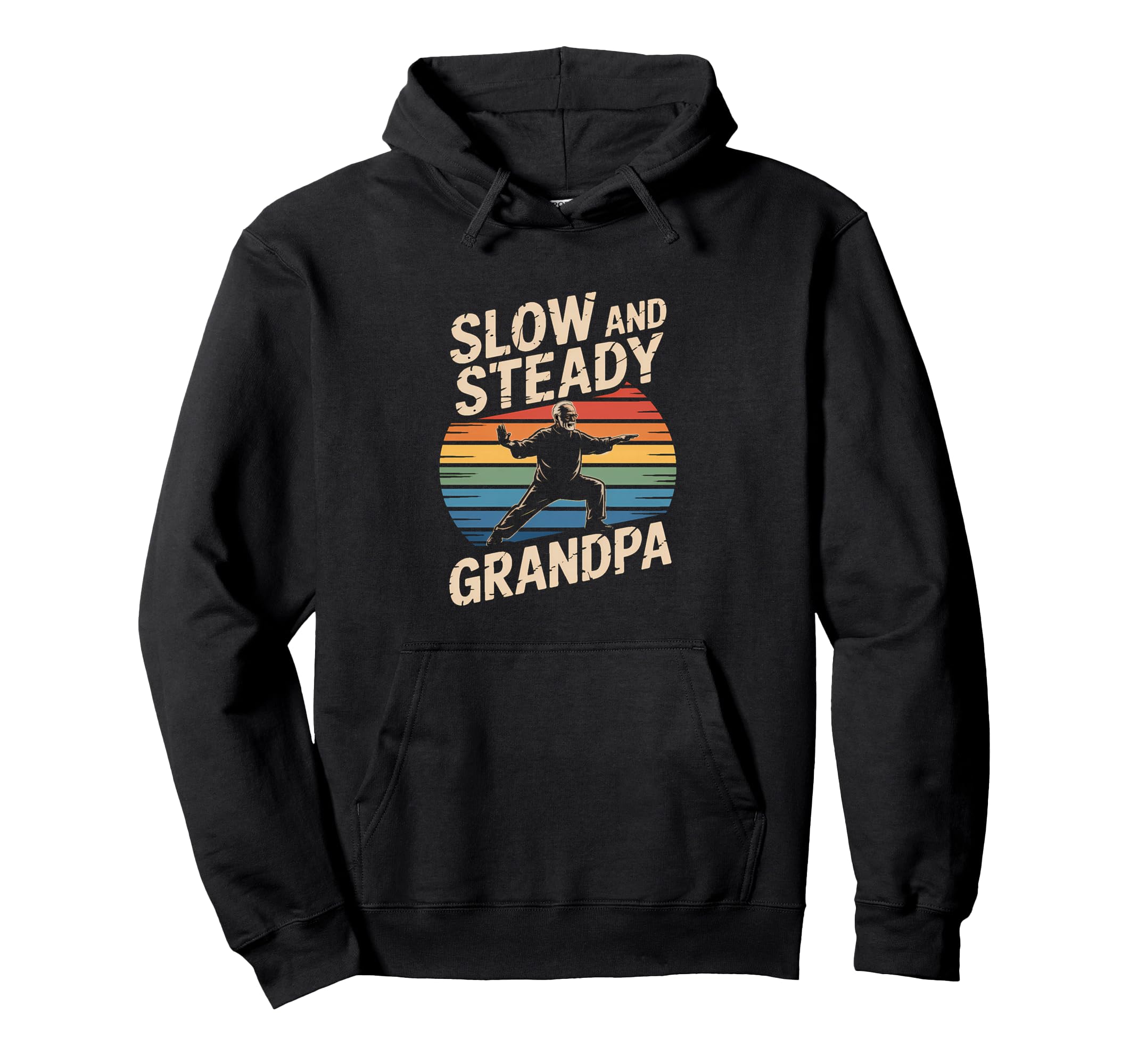 Tai Chi Grandpa Serenity Balance Hoodie - Novelty Apparel Men Women - T-Shirt, Sweatshirt, Hoodie
