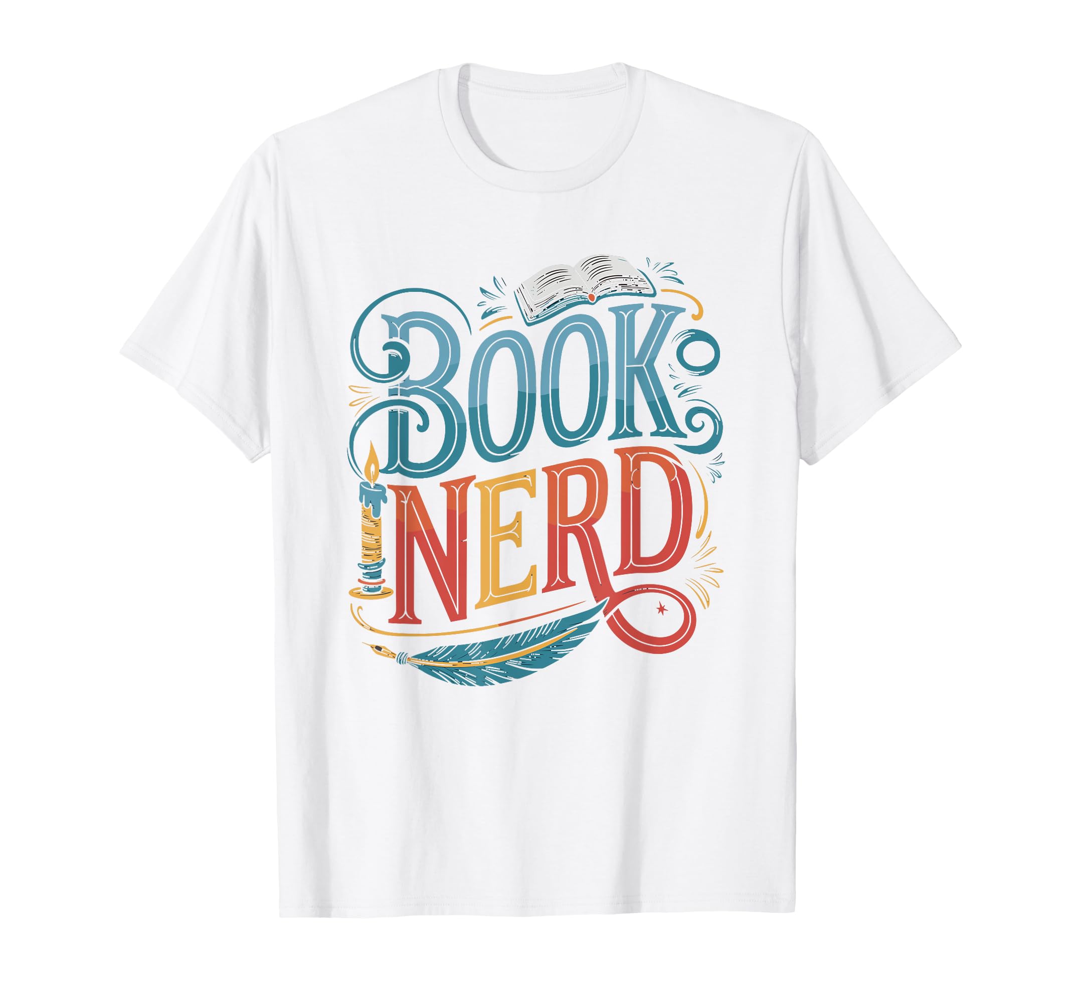 Book Nerd Glasses And Books Typography T-Shirt - Graphic Print Men Women - T-Shirt, Sweatshirt, Hoodie