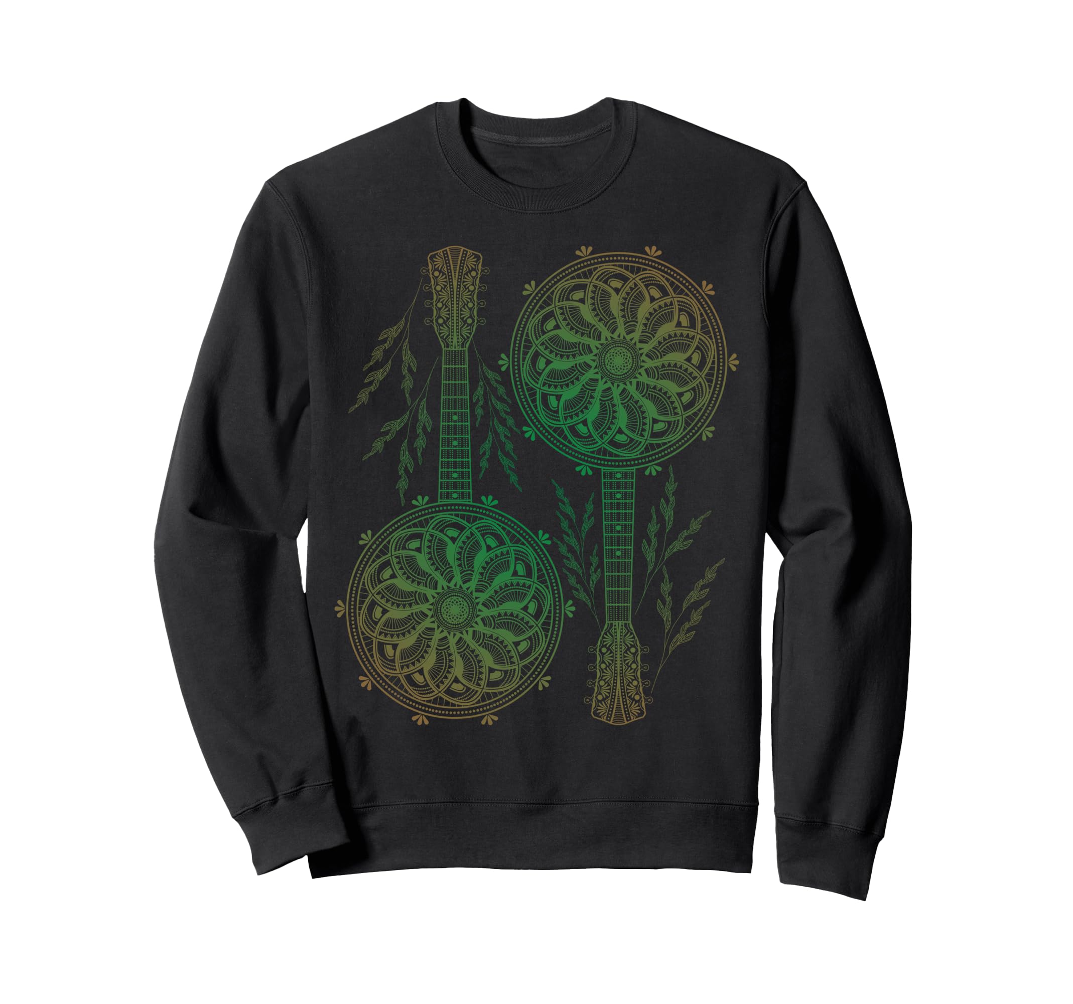 Banjo Circle Mandala Art Mindfulness Sweatshirt - Graphic Print Men Women - T-Shirt, Sweatshirt, Hoodie