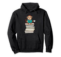 Monkey Reading Books Literature Coffee Hoodie - Novelty Apparel for Adults - T-Shirt, Sweatshirt, Hoodie
