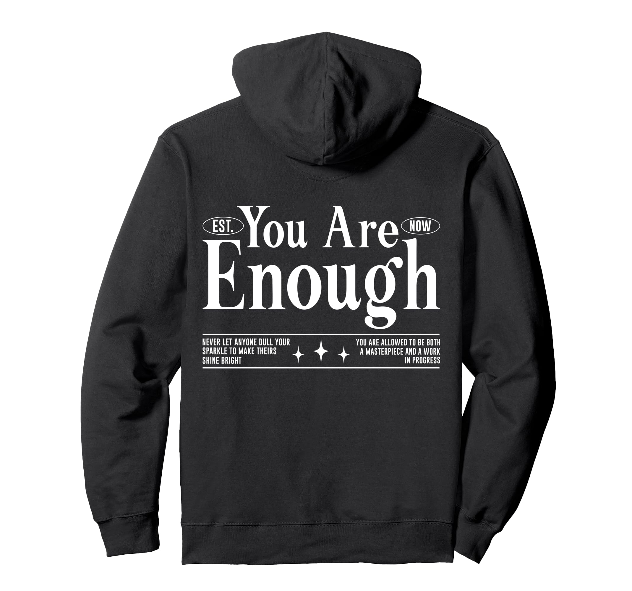 You Are Enough Utilitarian Love Peace Mens Hoodie - Graphic Print Unisex - T-Shirt, Sweatshirt, Hoodie