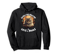 Easily Distracted Cats And Books Hoodie - Casual Everyday Wear Unisex - T-Shirt, Sweatshirt, Hoodie