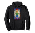 Buddhism Chakras Stained Glass Spiritual Hoodie - Unique Graphic Men Women - T-Shirt, Sweatshirt, Hoodie