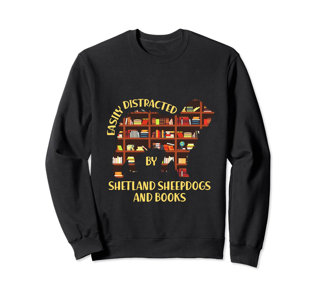 Easily Distracted Shetland Sweatshirt - Minimalist Print Men Women - T-Shirt, Sweatshirt, Hoodie