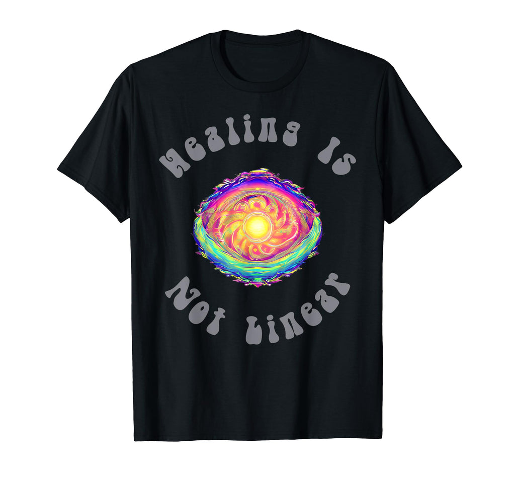 Healing Is Not Linear Mental Health T-Shirt - Graphic Print Unisex - T-Shirt, Sweatshirt, Hoodie