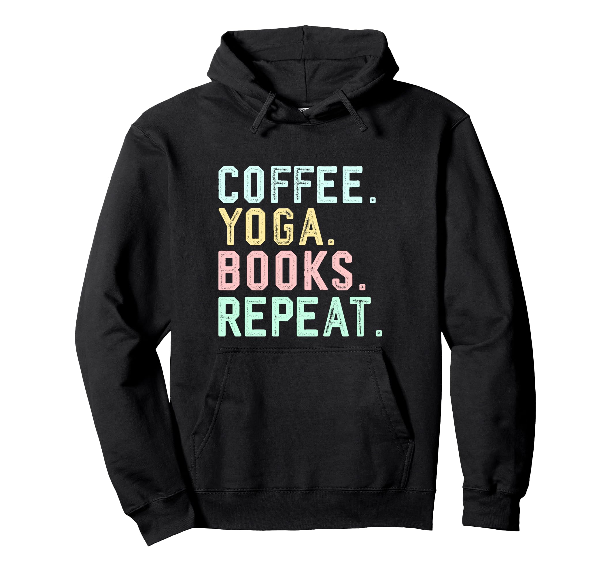 Coffee Books Yoga Lover Funny Yoga Hoodie - Minimalist Print for Adults - T-Shirt, Sweatshirt, Hoodie