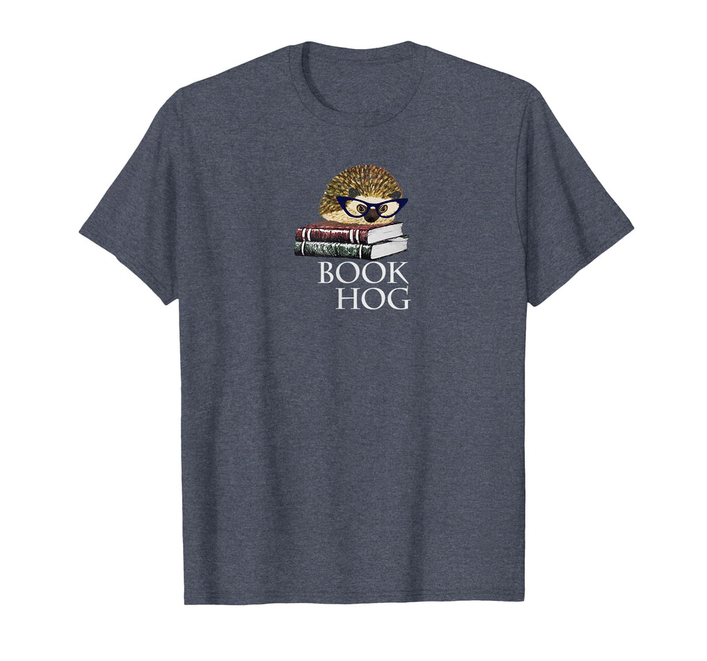 Book Hog Hedgehog Reading T-Shirt - Unique Graphic for Adults - T-Shirt, Sweatshirt, Hoodie