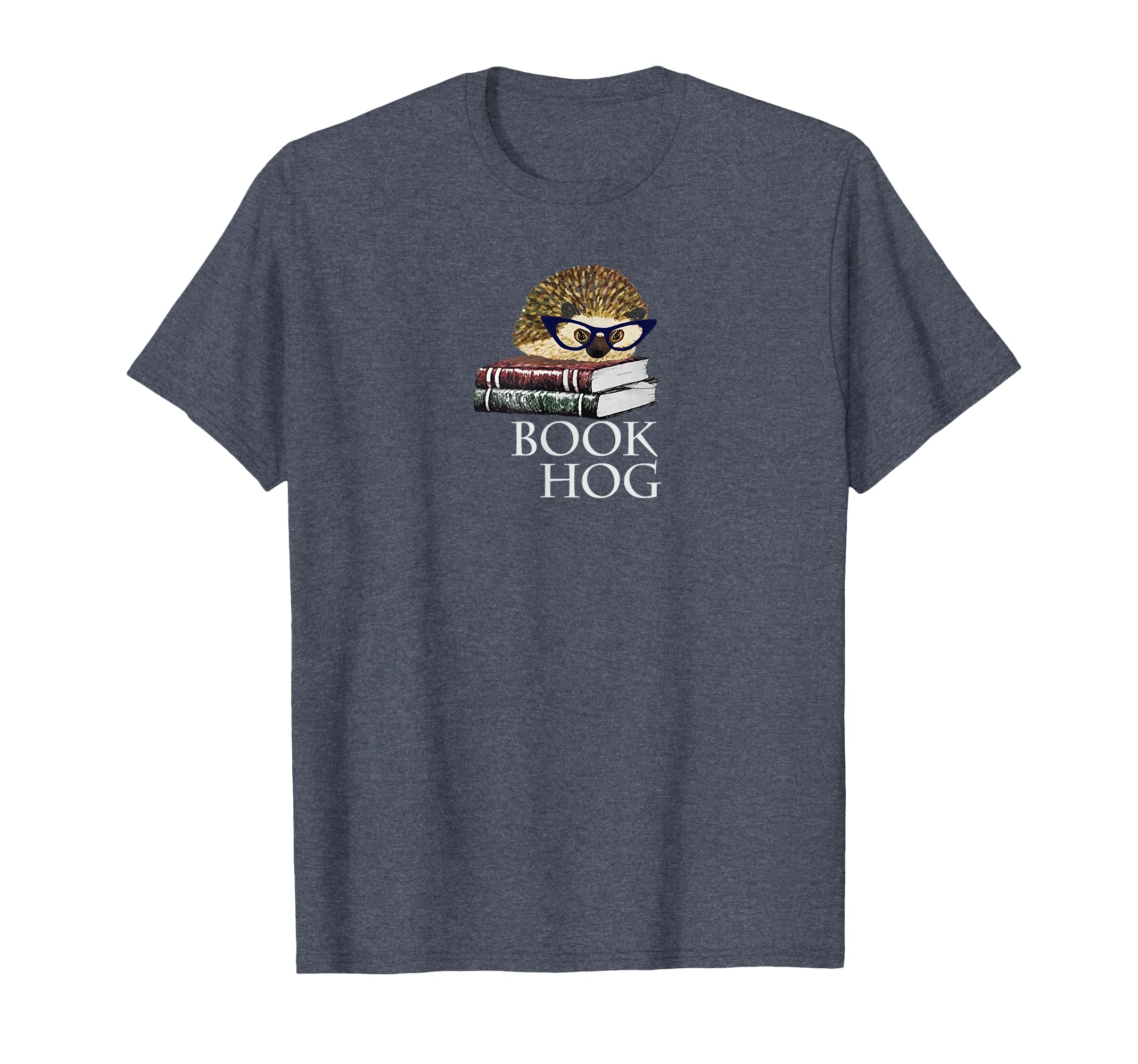 Book Hog Hedgehog Reading T-Shirt - Unique Graphic for Adults - T-Shirt, Sweatshirt, Hoodie