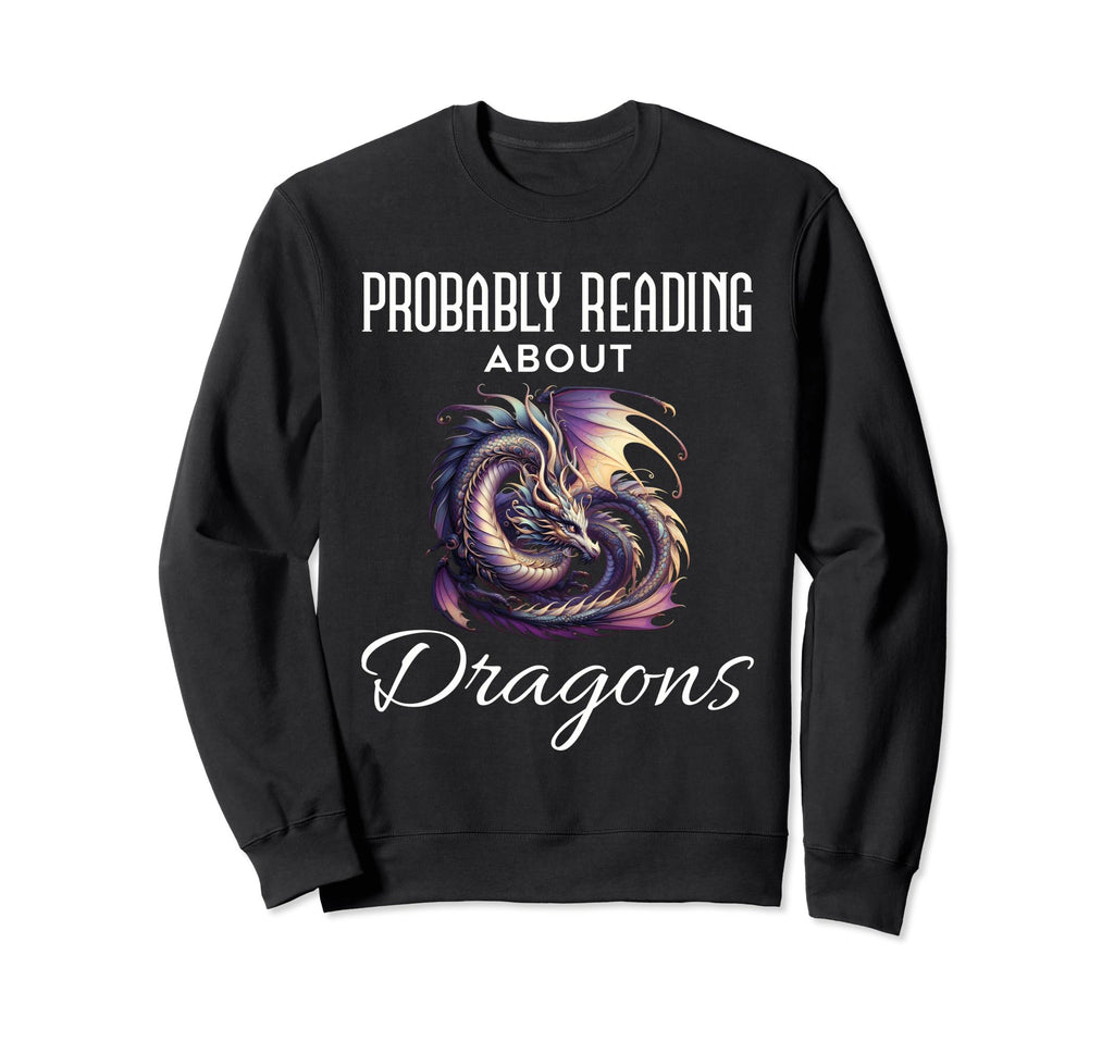 Dragon Fantasy Book Lover Gifts And Sweatshirt - Minimalist Print Men Women - T-Shirt, Sweatshirt, Hoodie