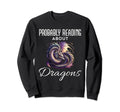 Dragon Fantasy Book Lover Gifts And Sweatshirt - Minimalist Print Men Women - T-Shirt, Sweatshirt, Hoodie