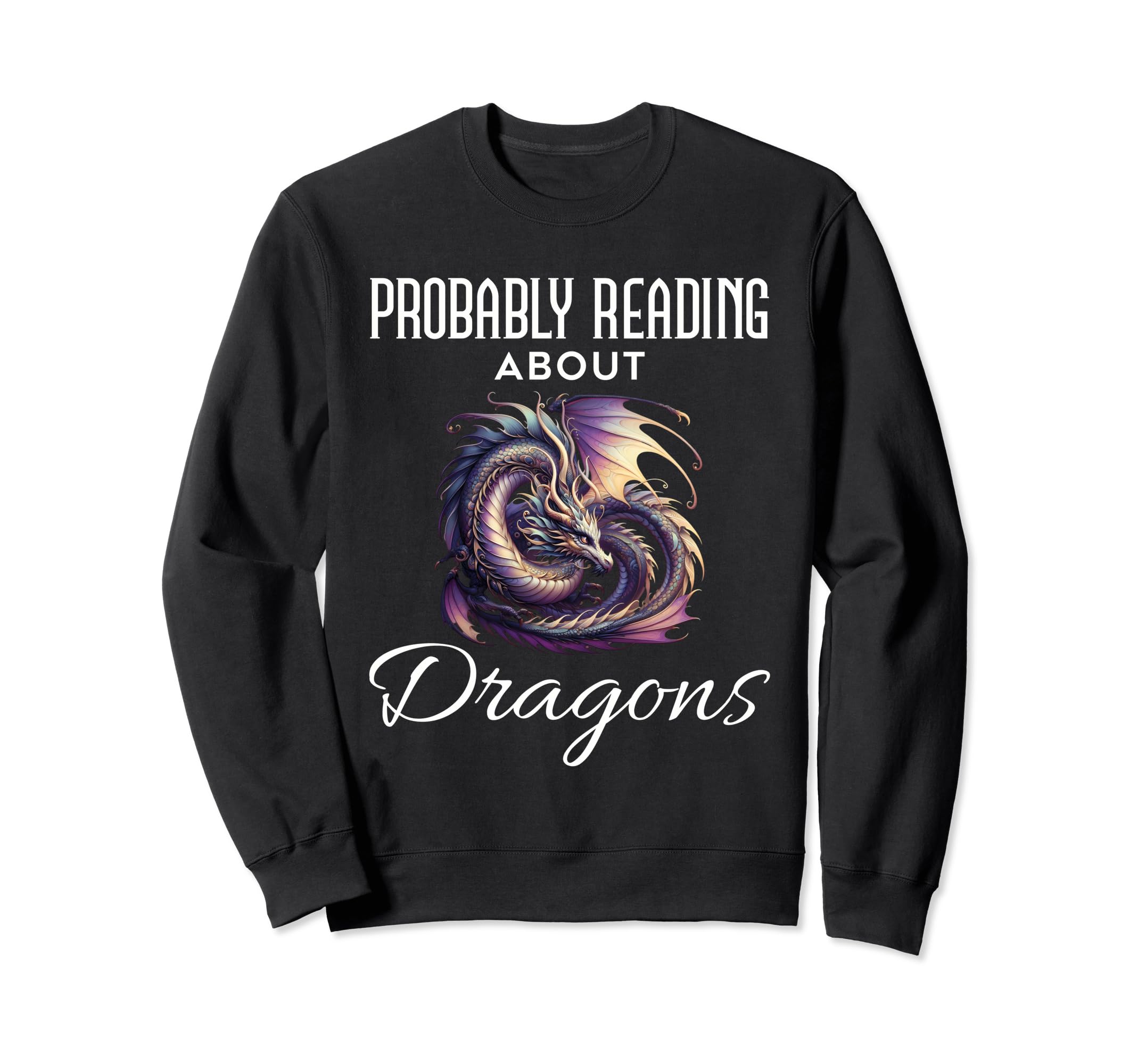 Dragon Fantasy Book Lover Gifts And Sweatshirt - Minimalist Print Men Women - T-Shirt, Sweatshirt, Hoodie