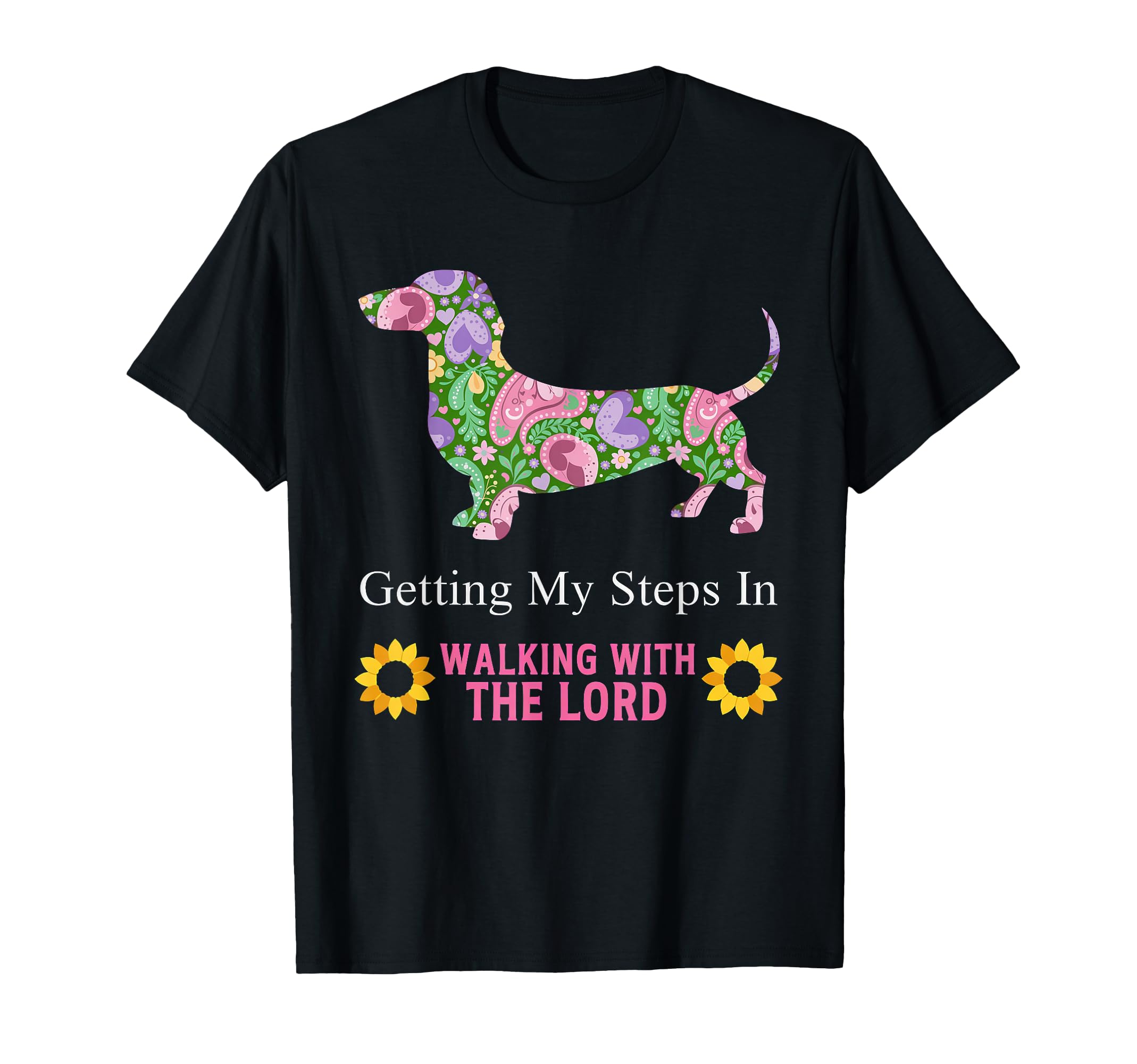 Getting My Steps Walking Lord Dachshund T-Shirt - Unique Graphic Men Women - T-Shirt, Sweatshirt, Hoodie