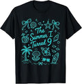 The Summer I Turned 9 Tropical Beach Birthday T-Shirt Unisex T-shirt, Sweatshirt, Hoodie, Long Sleeve Tee - T-Shirt, Sweatshirt, Hoodie