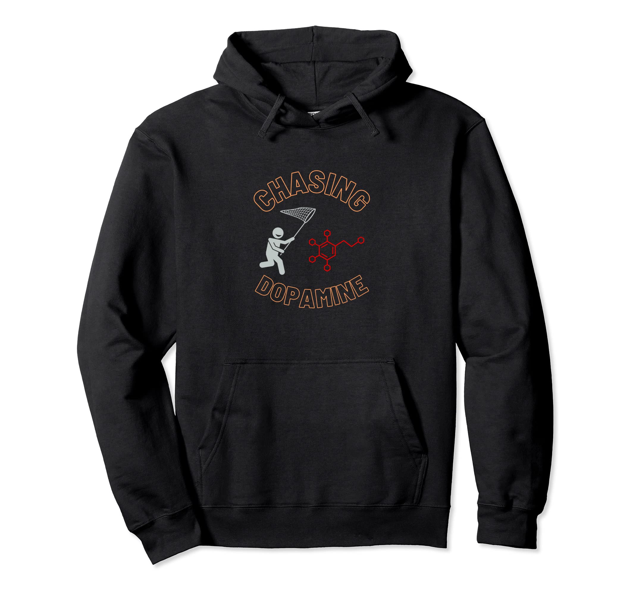 Chasing Dopamine Funny Adhd Gift Hoodie - Unique Graphic Unisex - T-Shirt, Sweatshirt, Hoodie