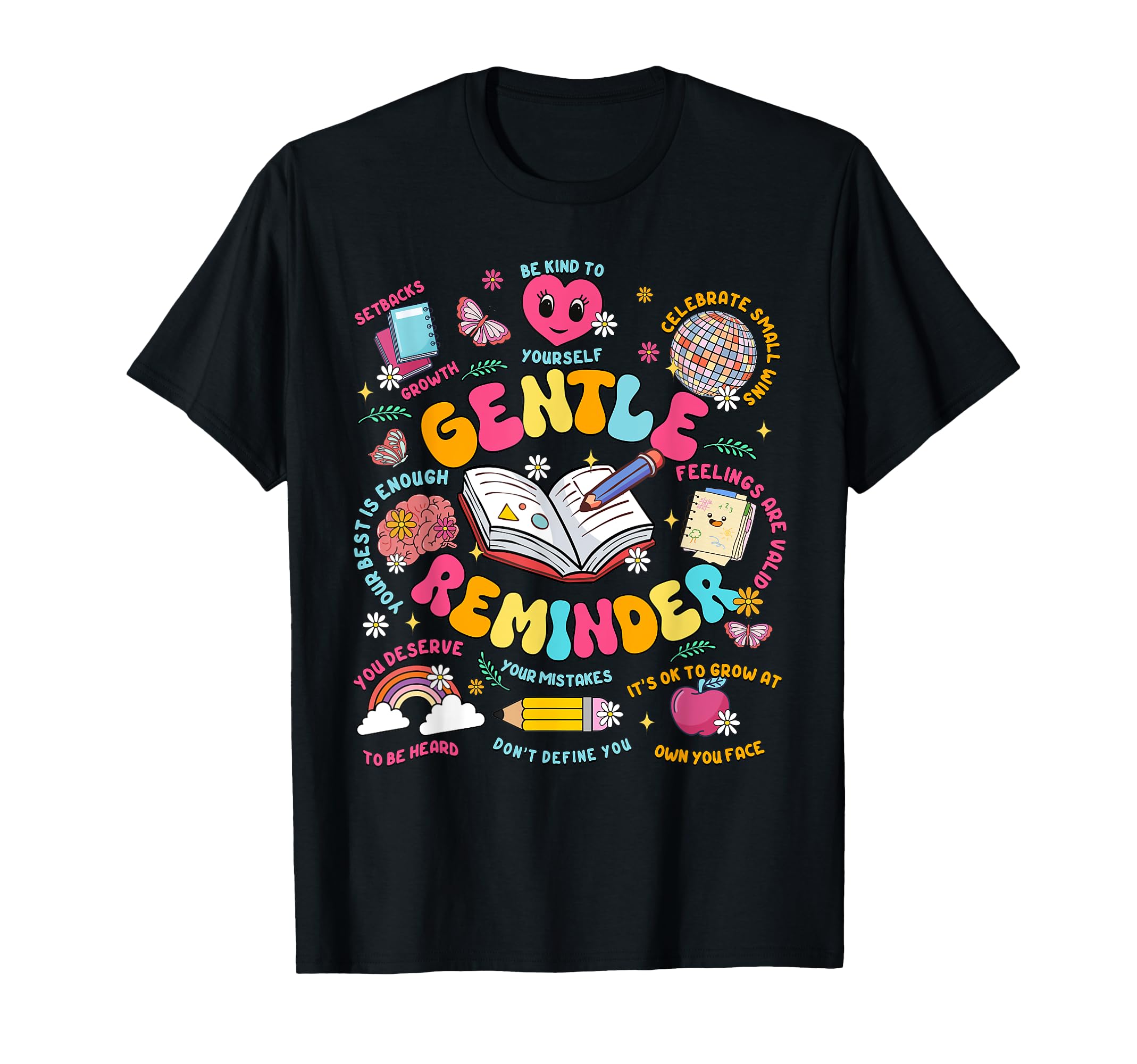 Gentle Reminder School Counselor T-Shirt - Minimalist Print Men Women - T-Shirt, Sweatshirt, Hoodie