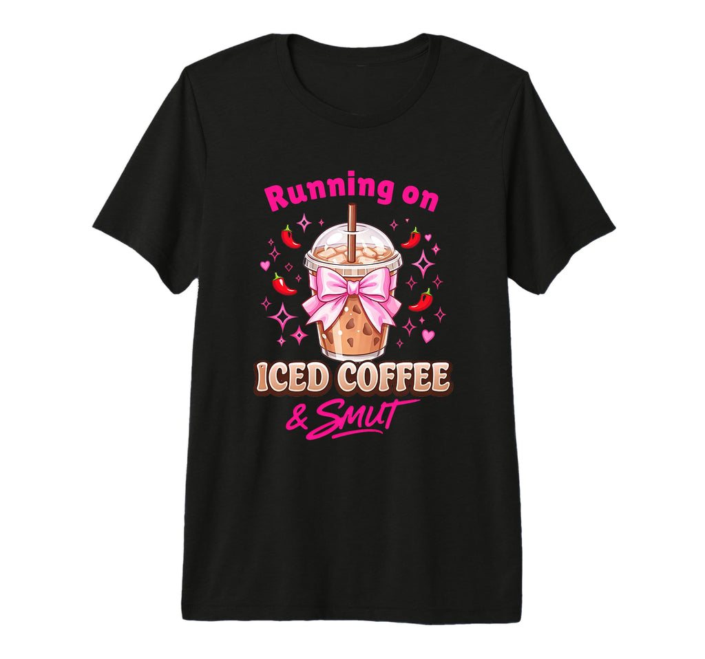 Spicy Book Reader Running Iced Coffee T-Shirt - Custom Art Print Men Women - T-Shirt, Sweatshirt, Hoodie