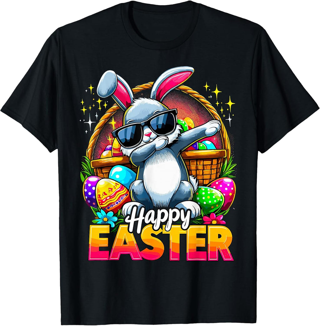 Funny Dabbing Rabbit Easter Day Unisex T-shirt, Sweatshirt, Hoodie, Long Sleeve Tee - T-Shirt, Sweatshirt, Hoodie