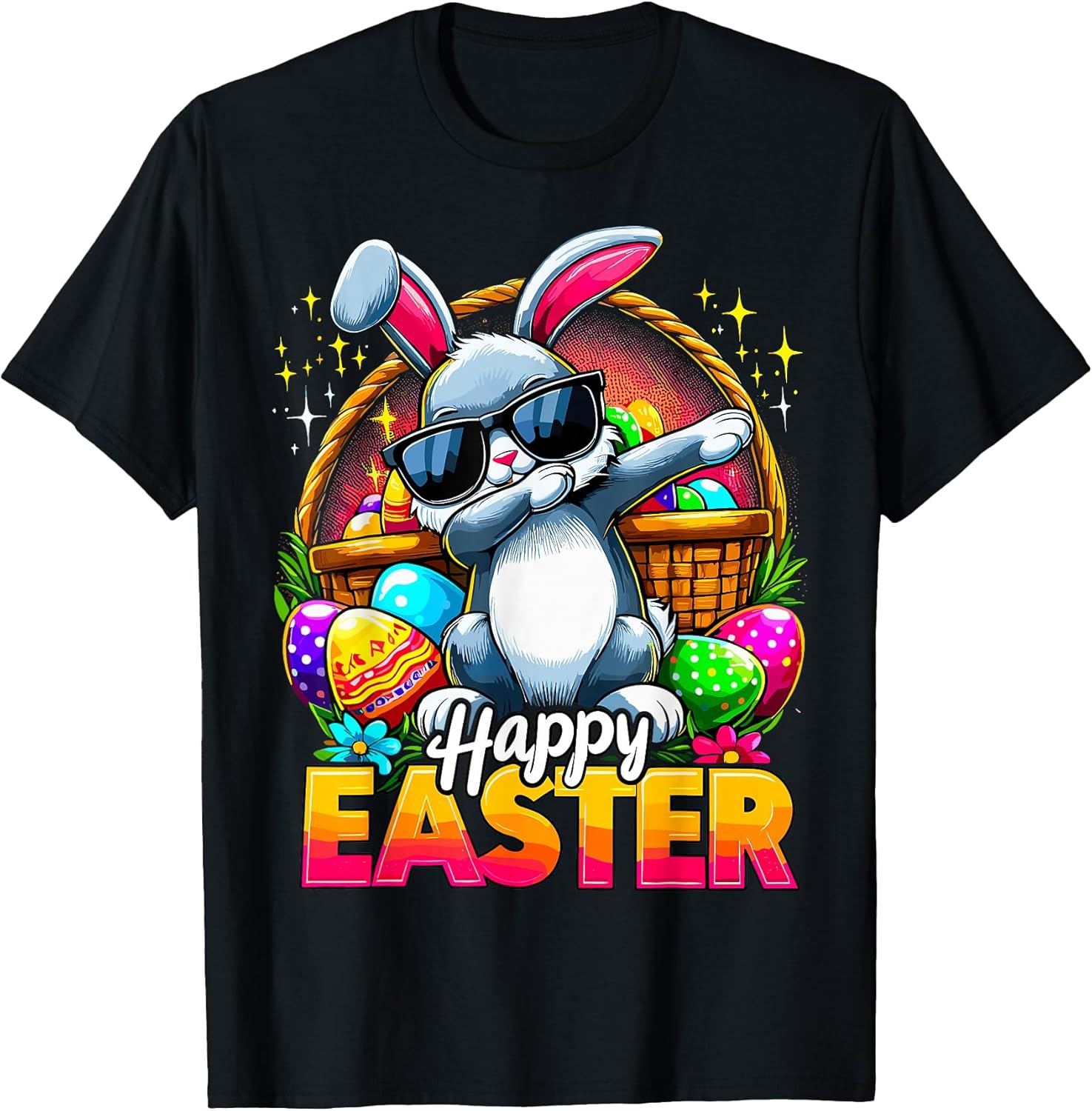 Funny Dabbing Rabbit Easter Day Unisex T-shirt, Sweatshirt, Hoodie, Long Sleeve Tee - T-Shirt, Sweatshirt, Hoodie
