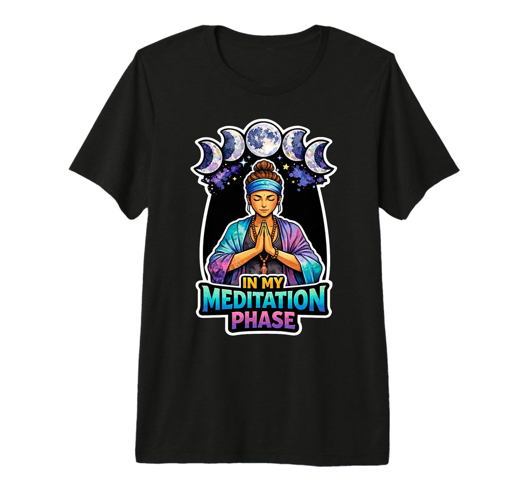 Moon Meditation Lunar Mindfulness T-Shirt - Aesthetic Graphic Men Women - T-Shirt, Sweatshirt, Hoodie