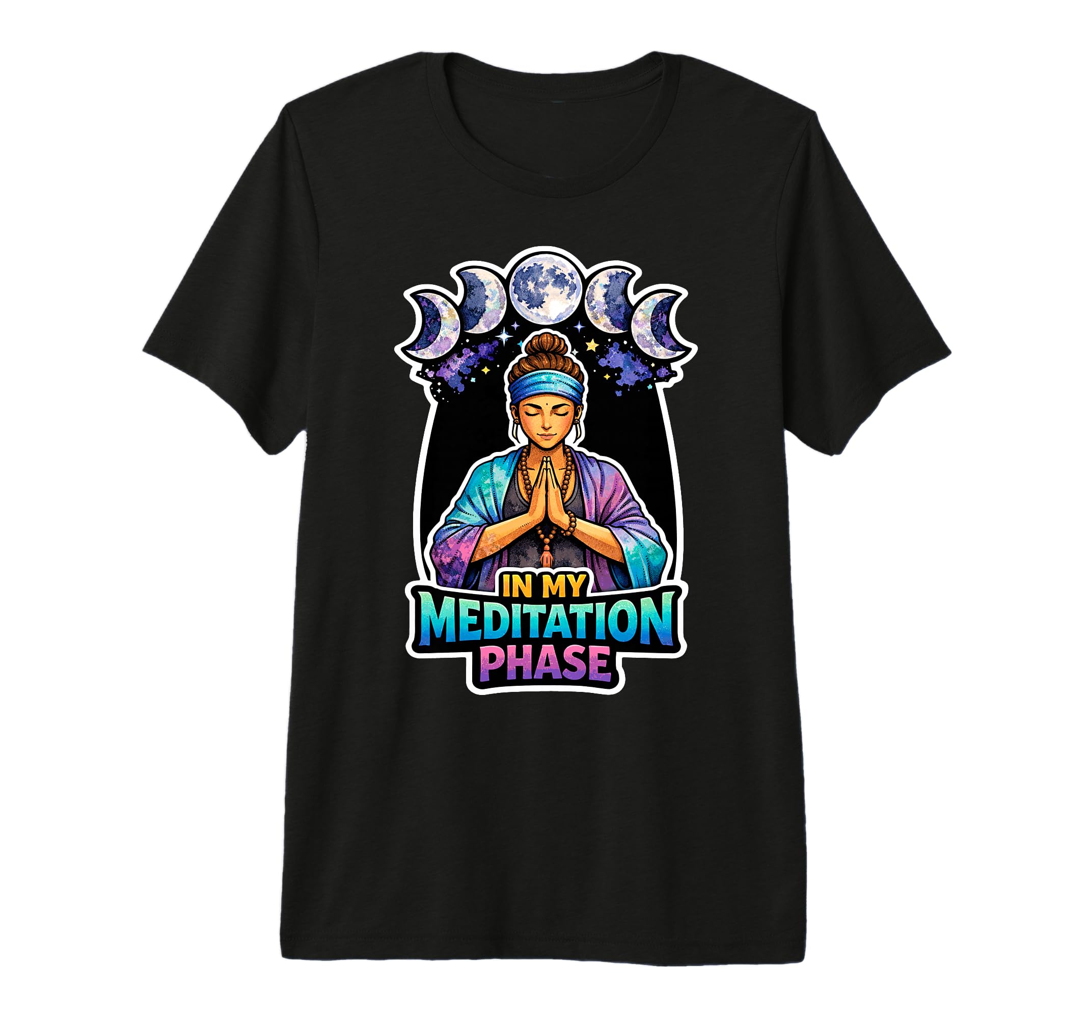 Moon Meditation Lunar Mindfulness T-Shirt - Aesthetic Graphic Men Women - T-Shirt, Sweatshirt, Hoodie